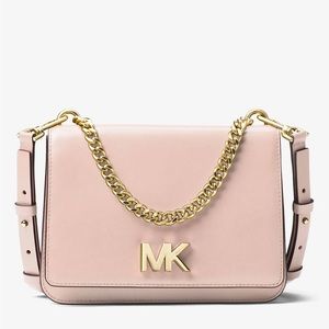 Michael Kors Mott Leather Large Chain Swag Shoulder Bag/Hand Bag - Grey/Blue